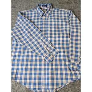 Mareh Long Sleeve Button Down Shirt Men's Size Large 100% Cotton Plaid